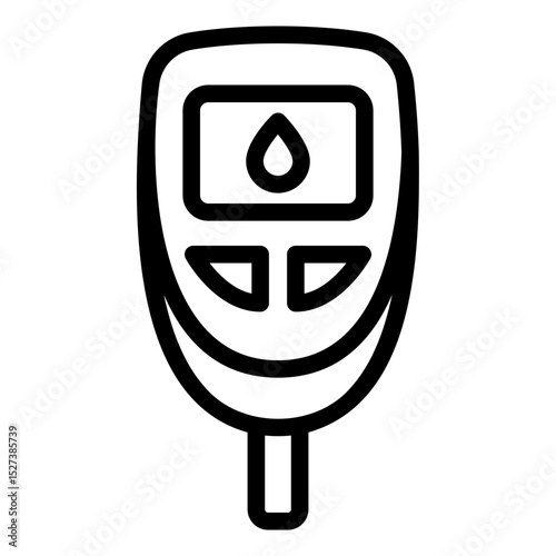 blood glucose meter Line Icon