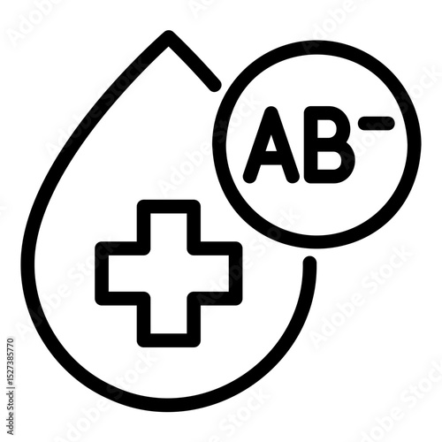 blood type ab Line Icon