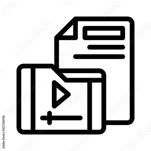video file line icon