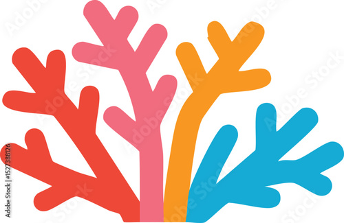 colorful coral sea vector illustration	
