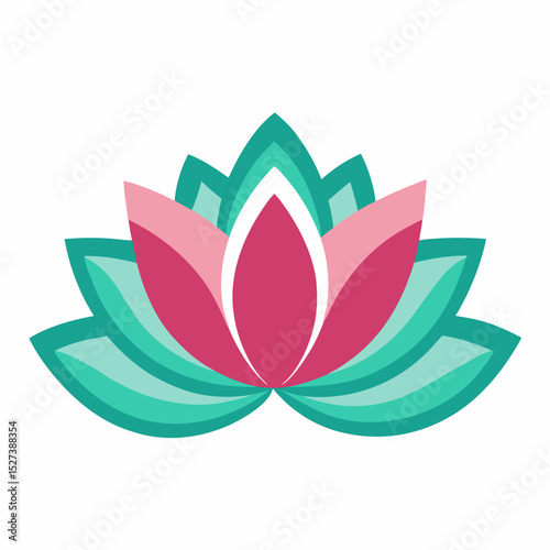 Serene Lotus Blossom: This captivating lotus flower showcases a vibrant fusion of hues, a visual embodiment of purity and serenity. Its design exudes a sense of peace and spiritual beauty.