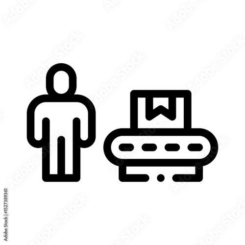factory worker line icon