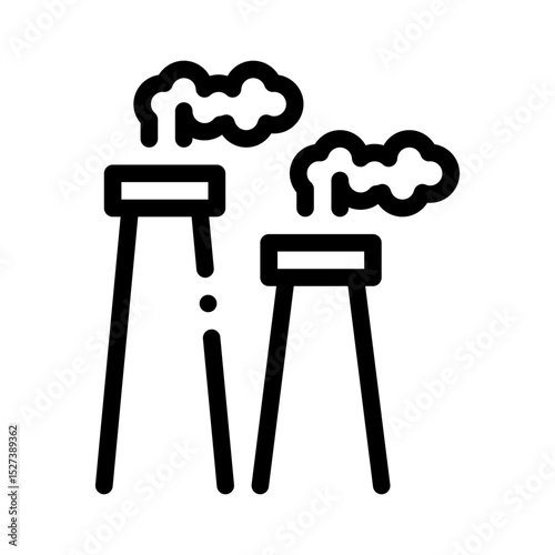 factory chimney line icon