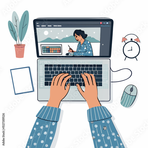 Design a bold vector icon depicting video editing software interface on a laptop screen.  Include play, pause, and edit symbols.