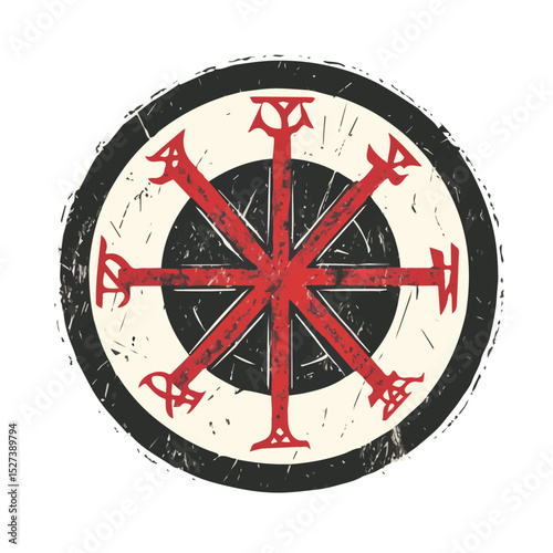 Summoning Runes illustration vector 2D flat, isolated on a white background.