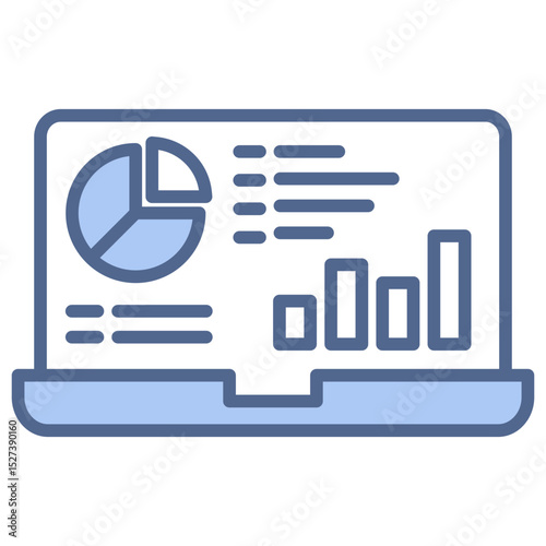 Web Statistics Blue Icon