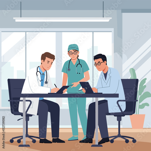 Concept vector illustration of a medical business.