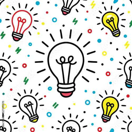 Colorful Lightbulb Pattern