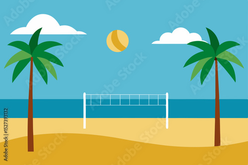 Beach Volleyball Paradise Sunny Shores, Palm Trees, and Perfect Waves
