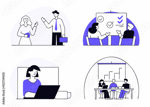 business illustration and benefits in increasing results and charts and graphs