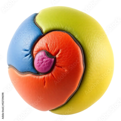 Colorful 3D Sphere with Textured Surface