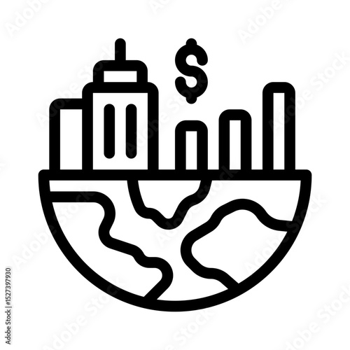 urbanization line icon