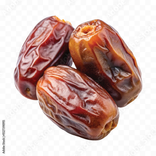 realistic 3d fresh date fruits isolated on transparent background