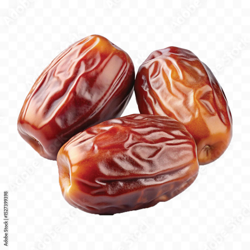 realistic 3d fresh date fruits isolated on transparent background