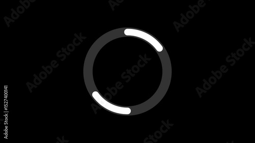 Loading circle animation on transparent background. Full HD. 4K
