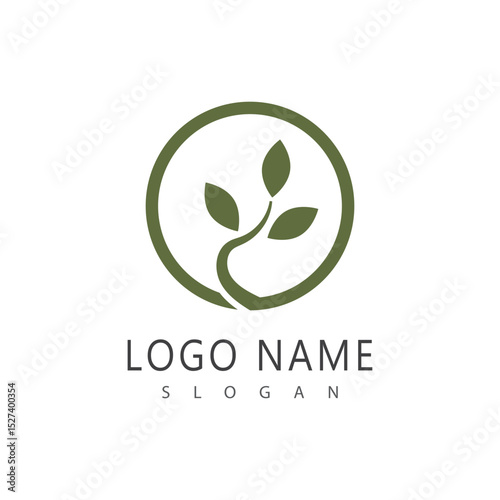 Stylized branch logo vector and symbol