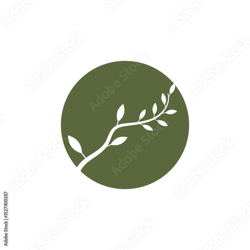 Stylized branch logo vector and symbol