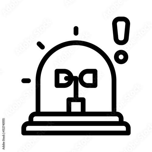 alert siren line icon
