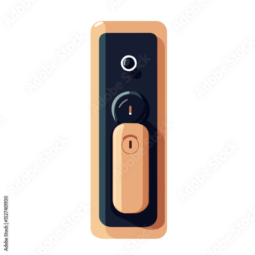 Smart Locks 2D flat vector illustration, isolated on a white background.