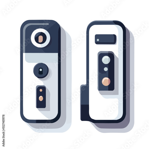 Smart Locks illustration vector 2D flat, isolated on a white background.