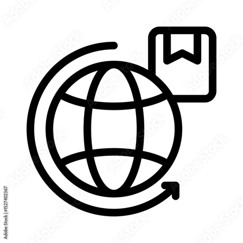global distribution line icon