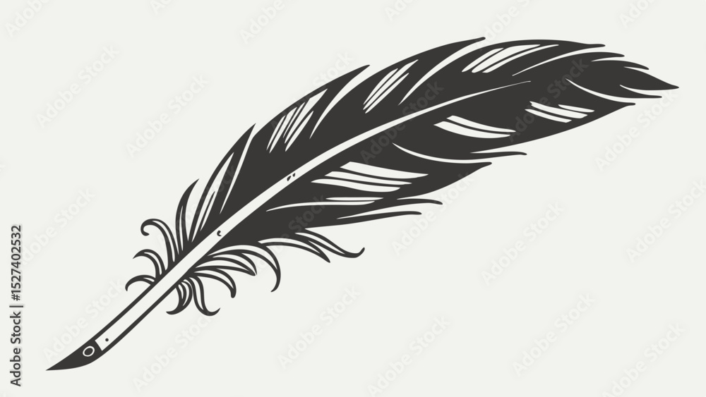 Fototapeta premium feather and ink