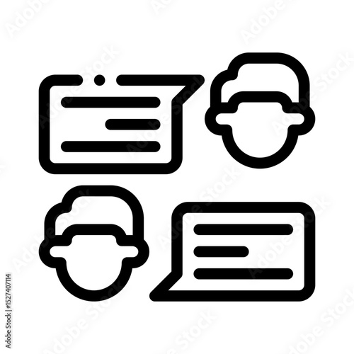 speech bubble line icon