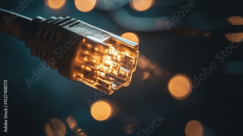Ethernet Cable Plugged In with Natural Lighting