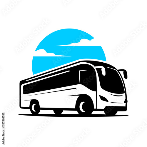 bus travel logo design illustration
