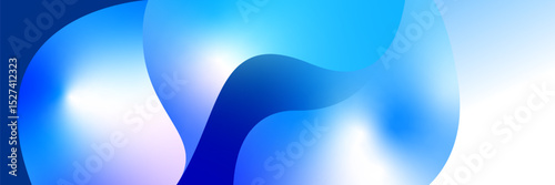 Abstract pattern blue shape gradient design background.