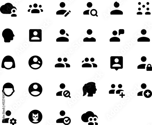 Set of User profile icons