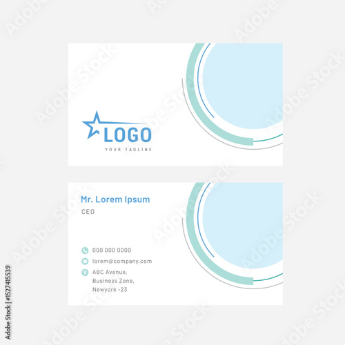 Business Card Vector Light color abstract luxury clean visiting card 