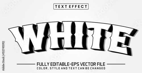 White font Text effect editable