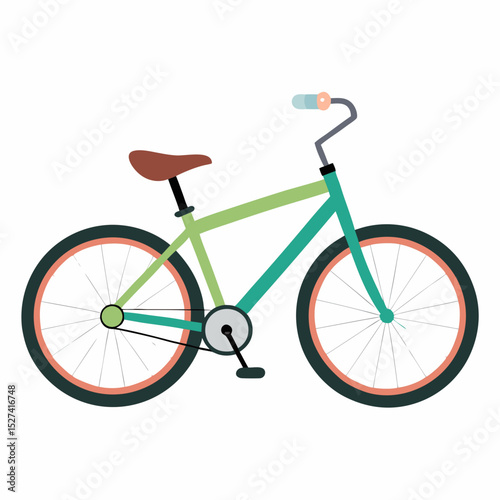Colorful Flat Bicycle Illustration