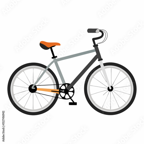 Stylish Gray Bicycle Illustration