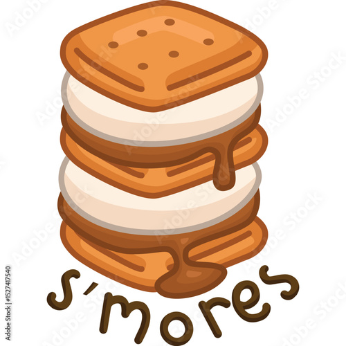 a vector of delicious smores 