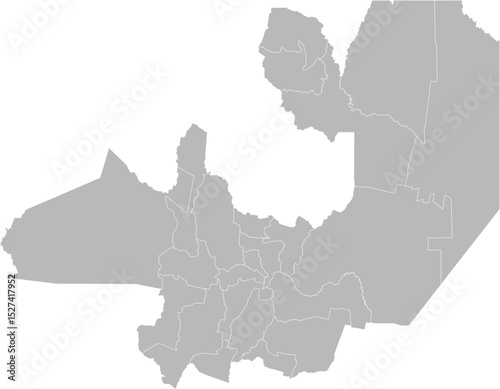 Salta, Argentina – administrative vector map with department boundaries (Web Mercator projection, PPT-compatible & fully editable)