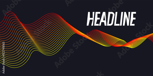 A background with wavy lines that create a background with wavy lines that create an abstract pattern. A template for placing text and information. Illustration for presentation and business.