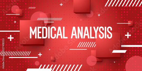 Poster for medical clinics. An illustration on the topic of medical analysis. Health and treatment. A template for posting information. Abstract background for healthcare and blood donation.