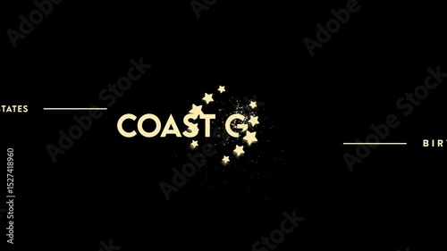  Coast Guard Birthday  text animation .templates for poster, cover, banner, social media