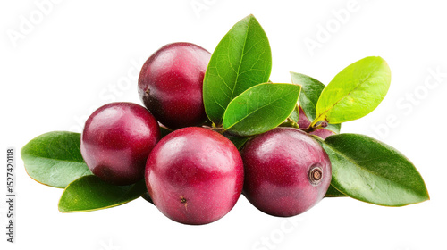 Camu camu berries with small reddish skin and high vitamin C, Transparent background, PNG file