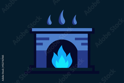 Cozy Fireplace Illustration Warmth, Comfort, and Homey Ambiance