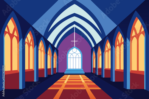 Majestic Gothic Cathedral Interior Architectural Design and Spiritual Sanctuary