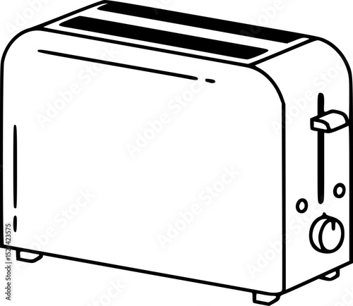 Toaster vector silhouette illustration isolated on white background
