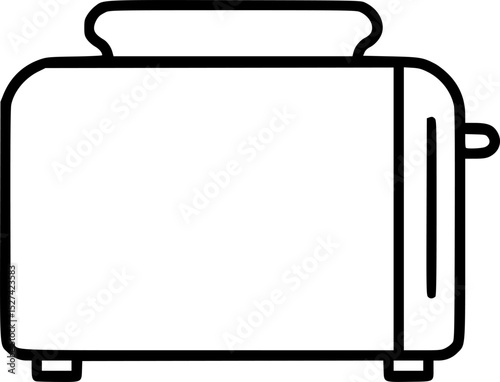 Toaster vector silhouette illustration isolated on white background
