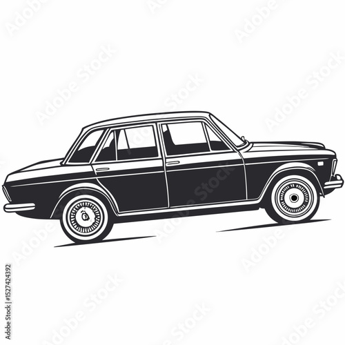 Classic Car Silhouette Design