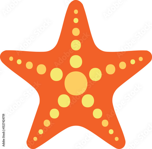 starfish flat illustration