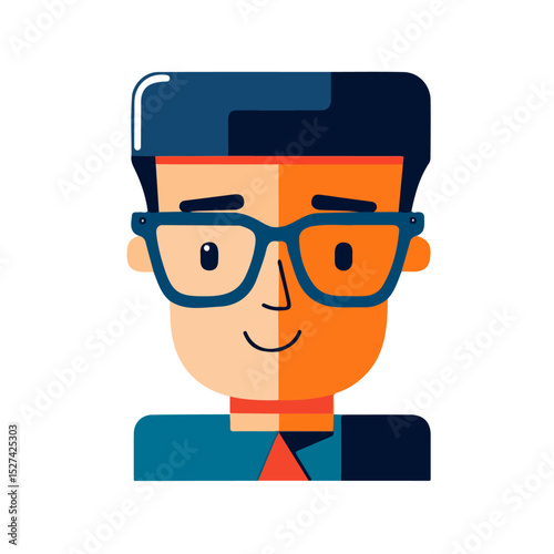 Printer Head 2D flat vector illustration, isolated on a white background.