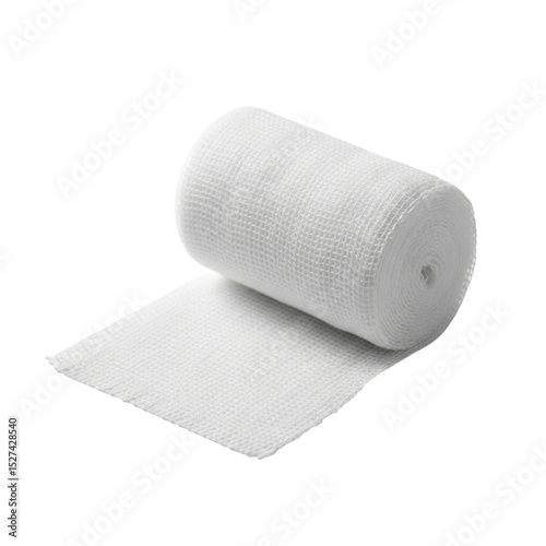 White medical bandage roll - healthcare and first aid essentials isolated on transparent background PNG