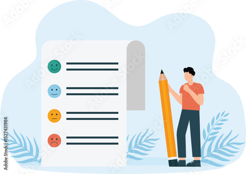 Customer rating and feedback, consumer for liking product and service concept
